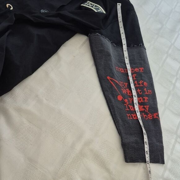 Black and Gray Jean Jacket with Star Accents - Picture 11 of 16